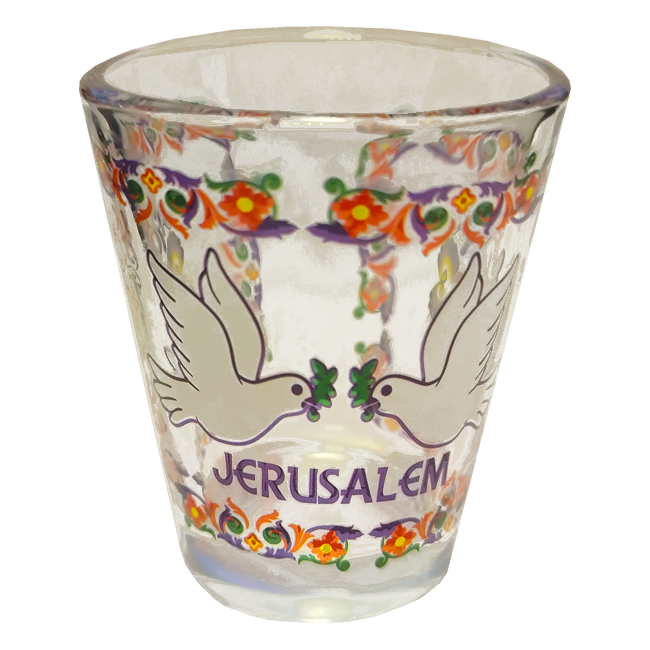 Jerusalem Doves Shot Glass